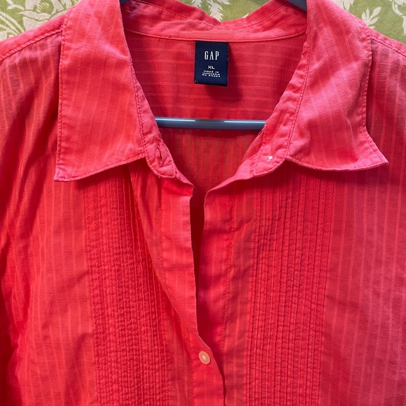 🏝️Big $10 Sale!🏝️GAP Coral Cotton Blouse - Picture 7 of 7